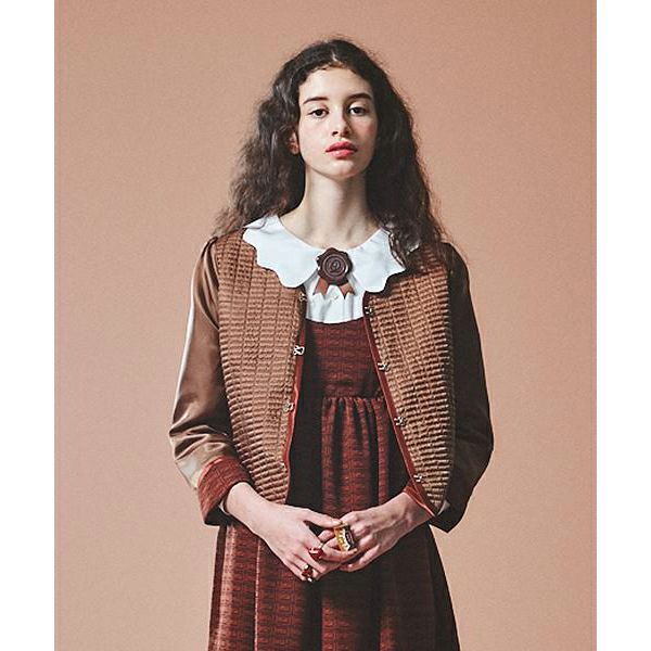 【ジャケットのみ！】美品！キューポット チョコ 残り1点】チョコレート リバーシブルジャケット | Q-pot. ONLINE SHOP