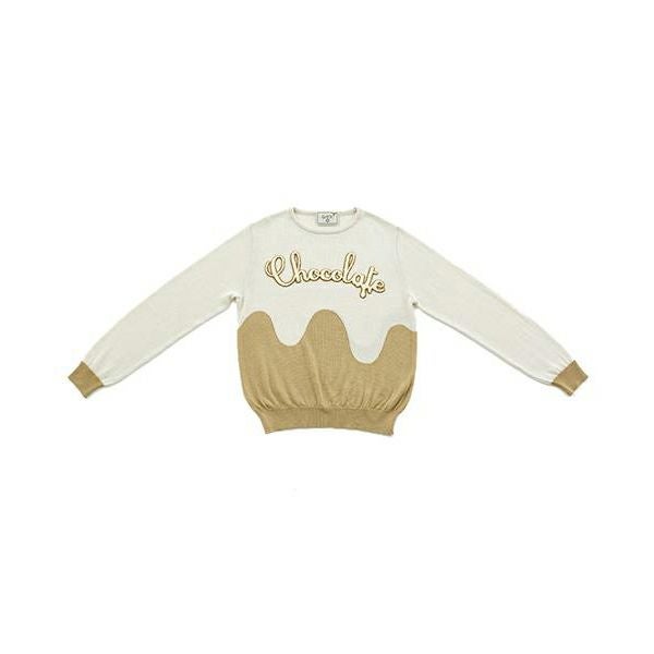 Q-pot. メルトチョコレート クルーネック ニット ⭐︎ ミルク メルトチョコレート クルーネックニット(ミルク) | Q-pot. ONLINE SHOP