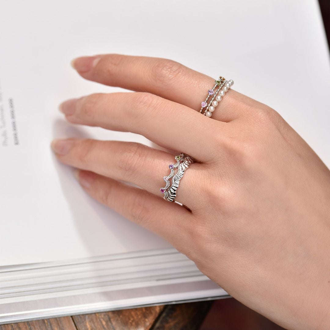 【完売品】Q-pot. アリス EAT ME リング K10 ブルー 11号 受注予約】Frilled Cream Ring(K10-White Gold) | Q-pot. ONLINE SHOP