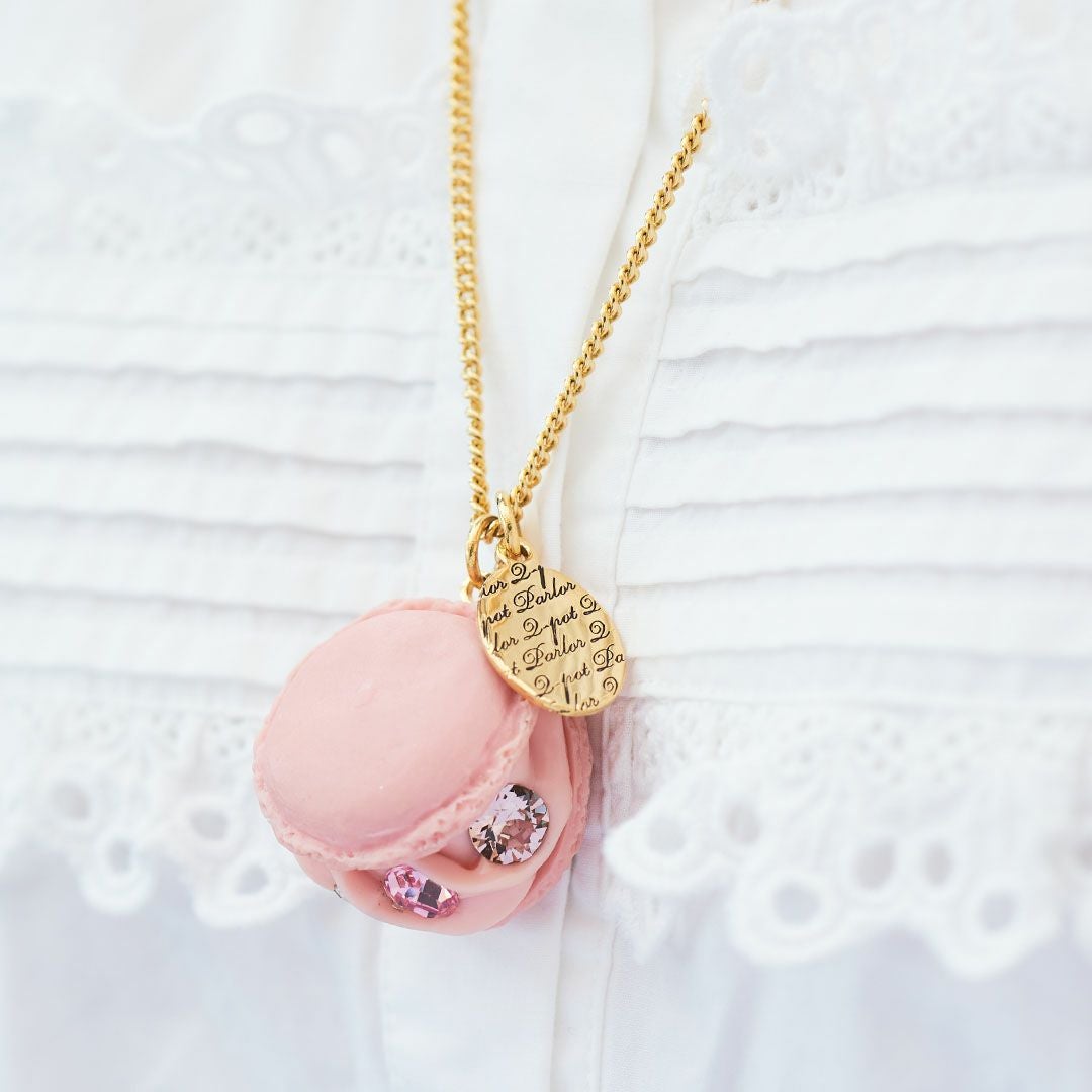 ma.macaron ネックレス 残り1点】クリーミーストロベリーマカロンネックレス | Q-pot. ONLINE SHOP