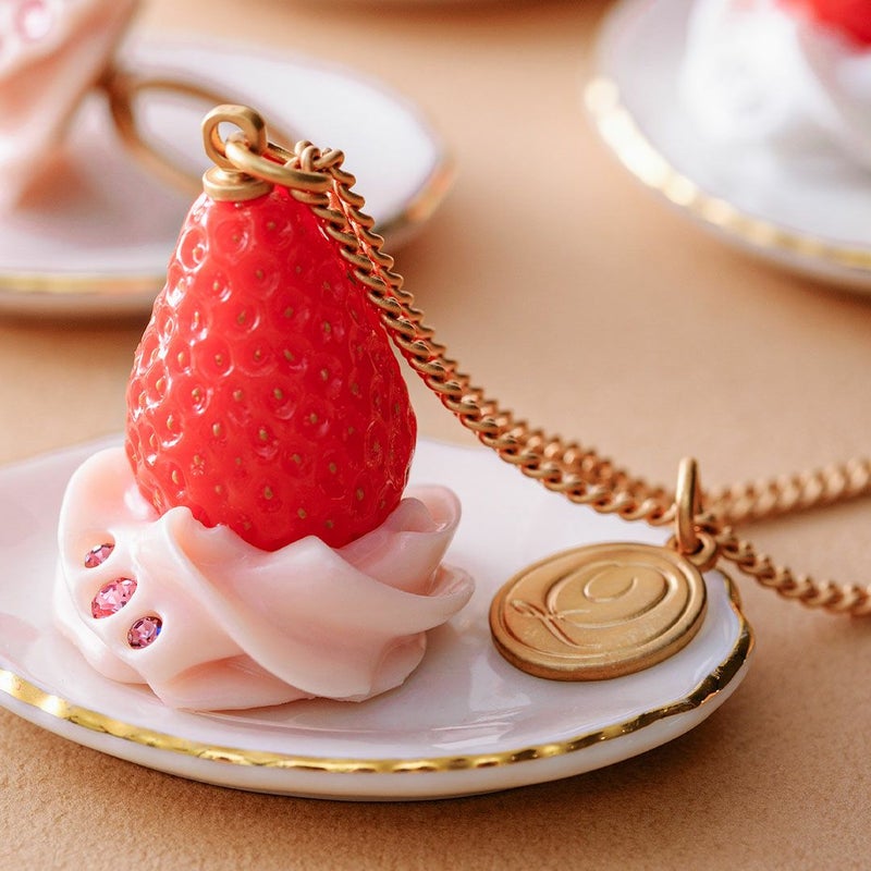 店舗限定商品】フレッシュストロベリー ネックレス（ピンク） | Q-pot 