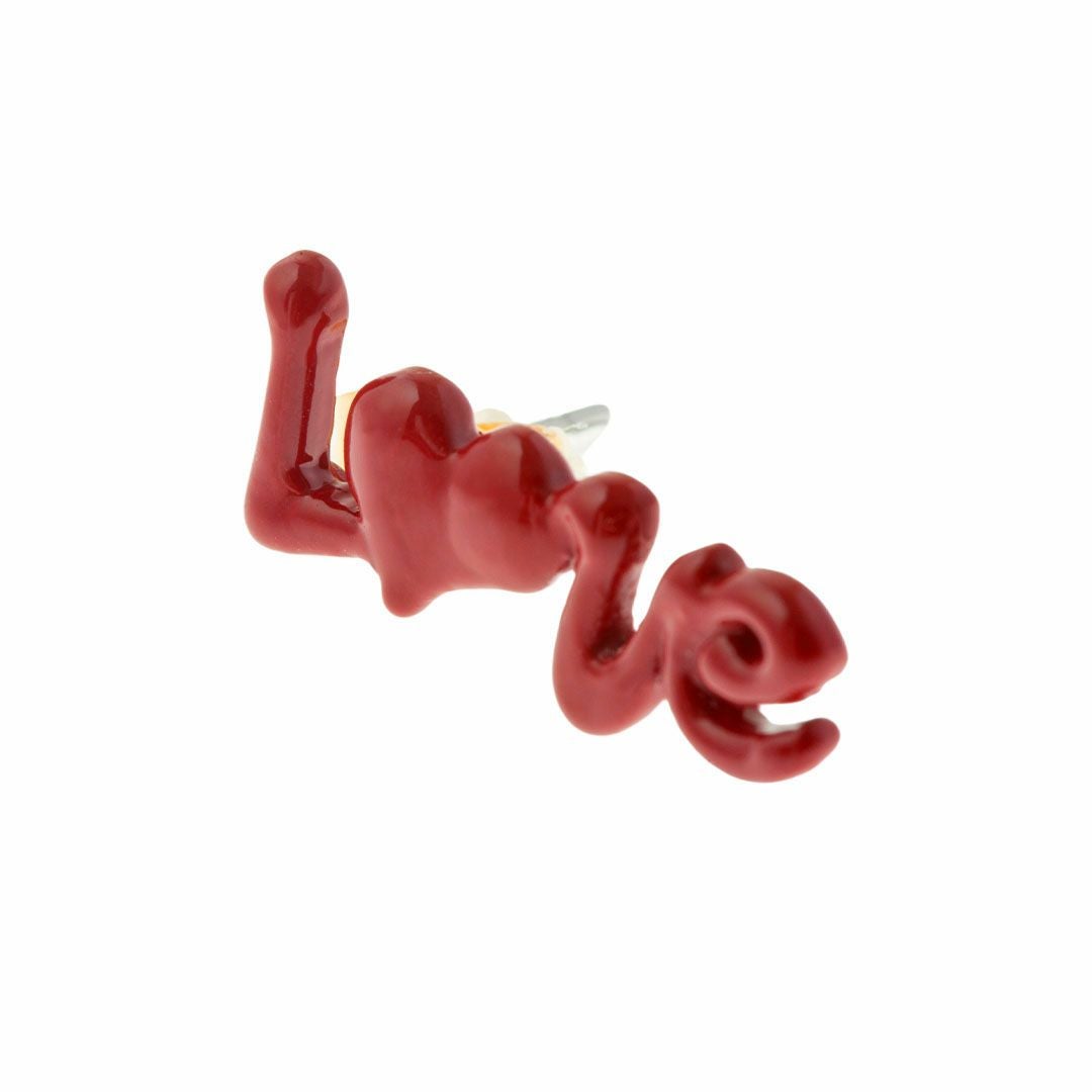 一点物＊レッドモスアゲートマーキス可愛い形ピアスチャーム ケチャップ LOVE グッドラッグ ピアス | Q-pot. ONLINE SHOP