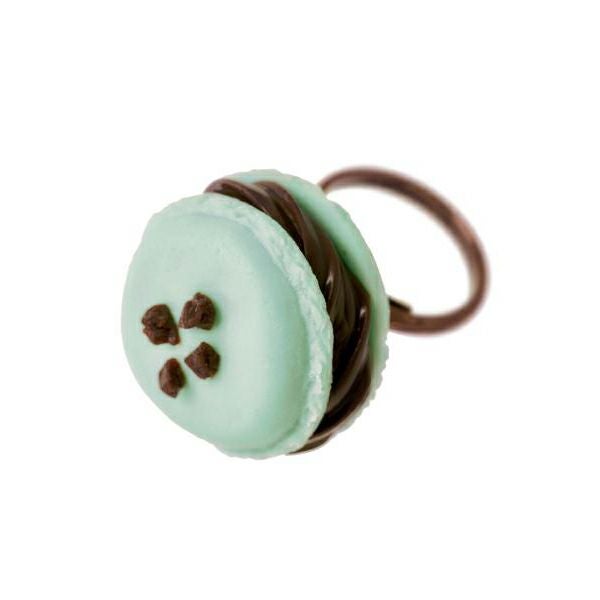 Q-pot. マカロン 浴衣 未使用 ミント キューポット 残り1点】ミントチョコレートマカロン ネックレス | Q-pot. ONLINE SHOP