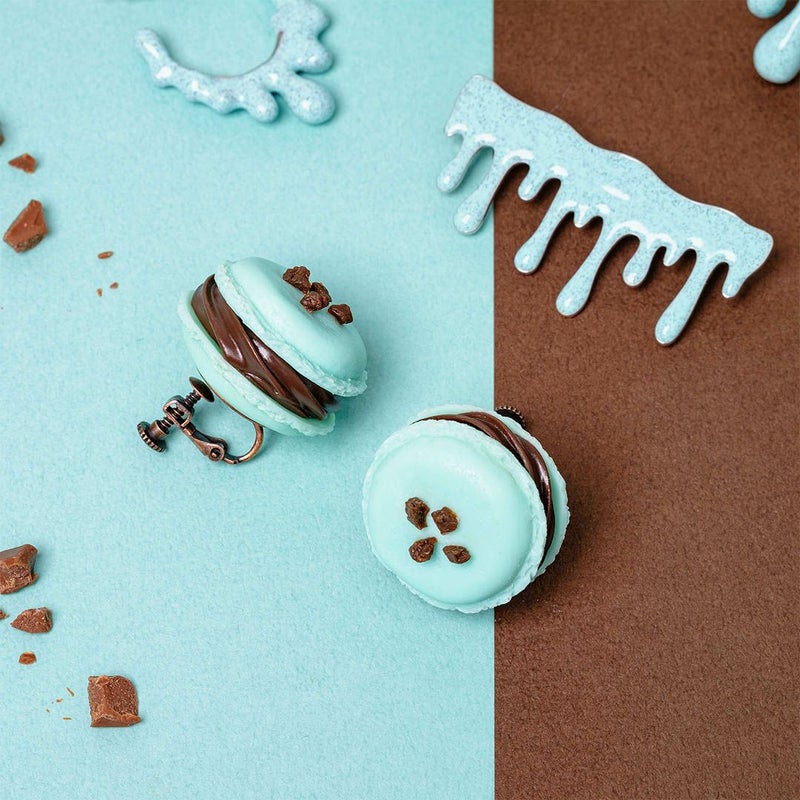 ミントチョコレートプチマカロンイヤリング（ペア） | Q-pot. ONLINE SHOP