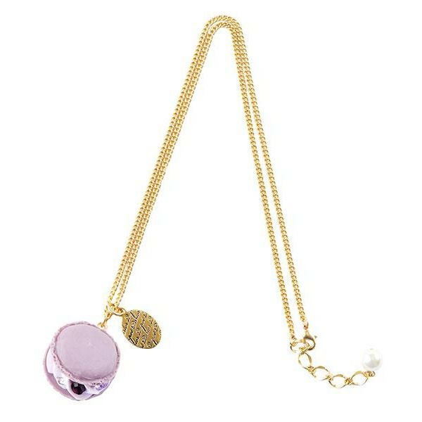 ブルーベリー マカロン ネックレス