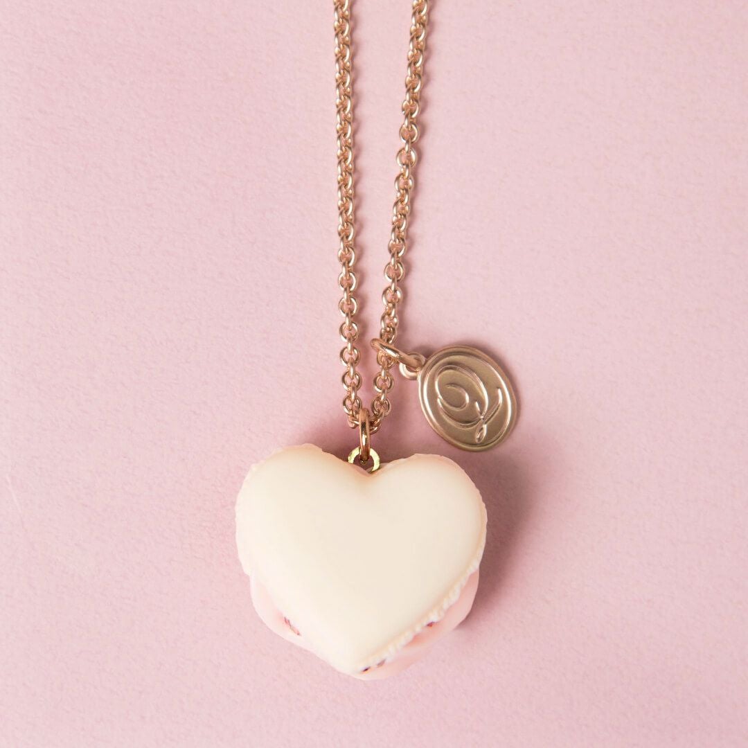 Kawaii☆Festa ハンドメイド ハートマカロンネックレス2種セット ぷっくり可愛いハートマカロンに、キュートな天使“Q-pid.”薬局の