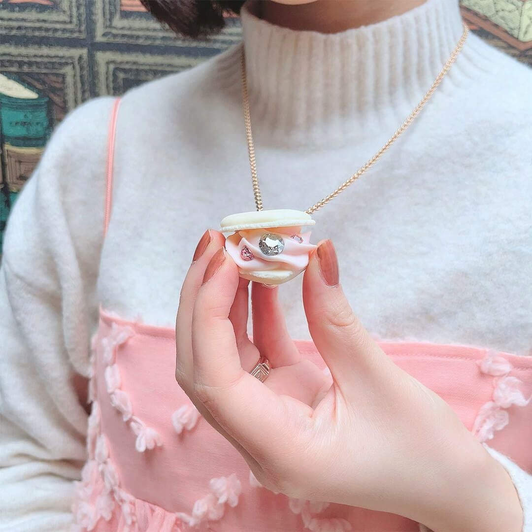 ラブハート バニラミルクマカロン ネックレス | Q-pot. ONLINE SHOP