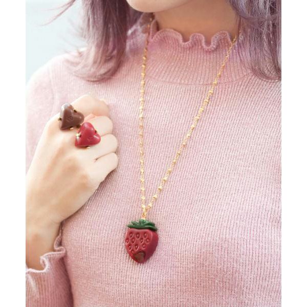 ストロベリーガナッシュ ネックレス(Red) | Q-pot. ONLINE SHOP