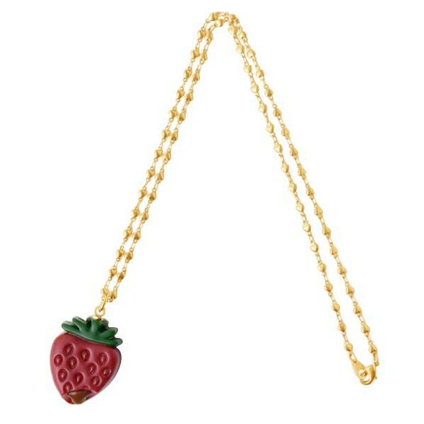 Q-pot.　ストロベリーネックレス　いちご　赤　緑　金 ストロベリーガナッシュ ネックレス(Red) | Q-pot. ONLINE SHOP