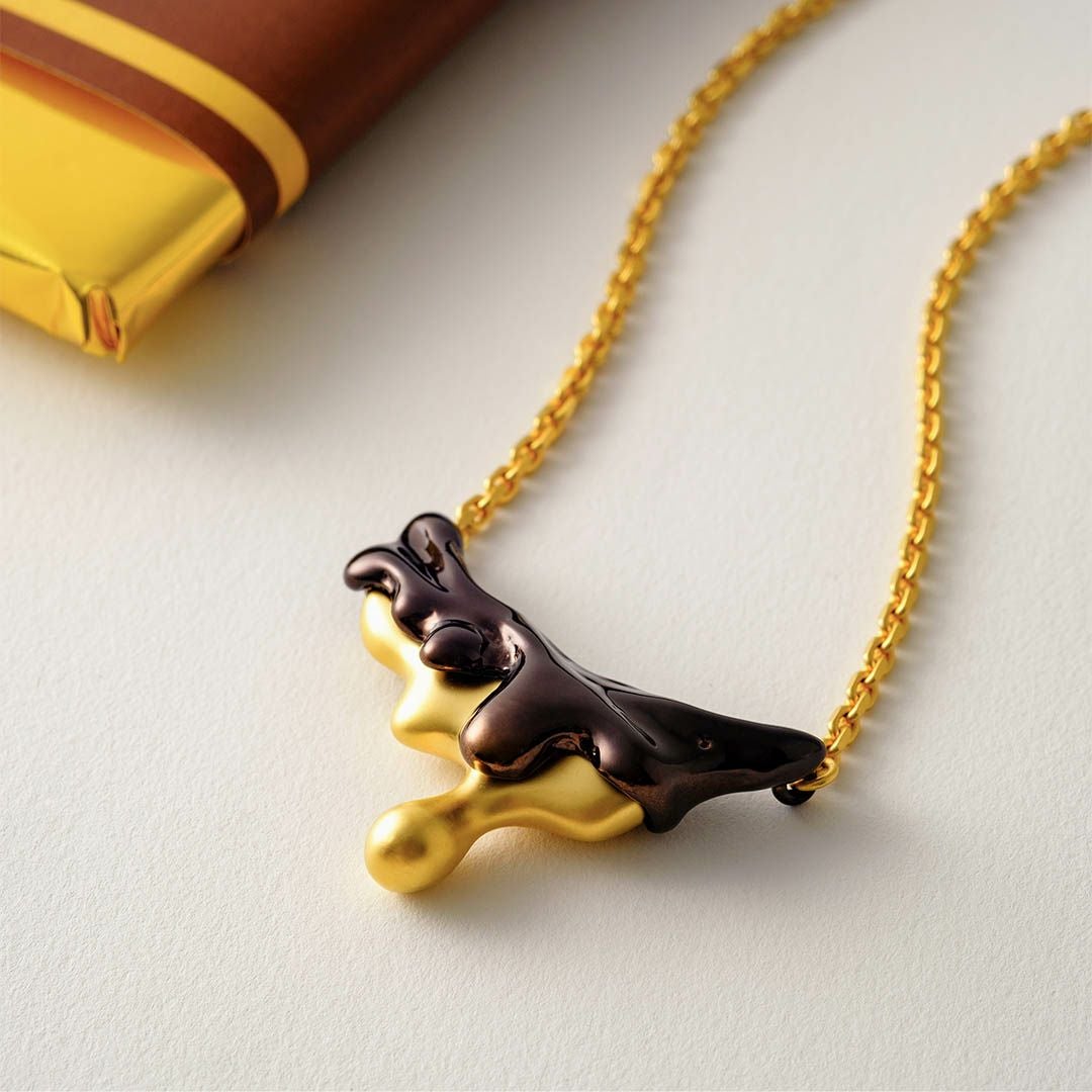 メルティーメルト ネックレス (ブラウン×マットゴールド) | Q-pot