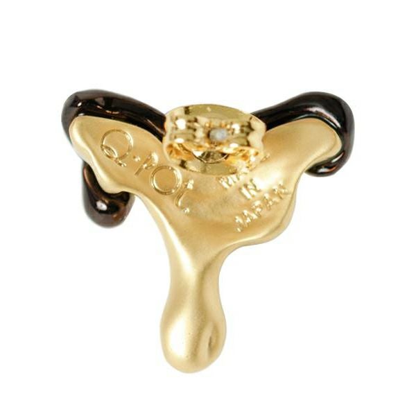 メルティーメルト ピアス (ブラウン×マットゴールド) | Q-pot. ONLINE SHOP