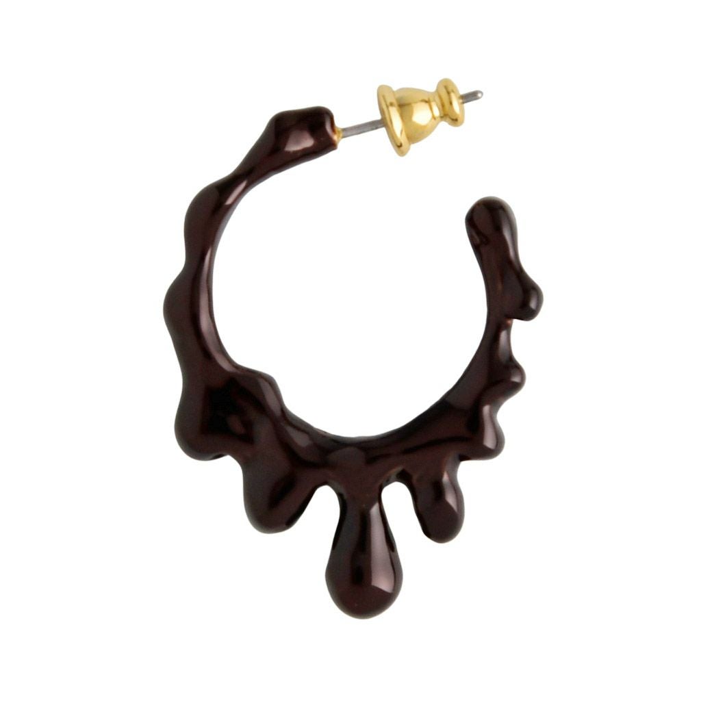 残り1点】メルティーメルト フープピアス(ブラウン) | Q-pot. ONLINE SHOP