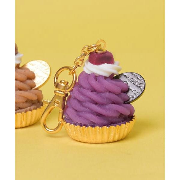 残り1点】紫芋のモンブランカップケーキ バッグチャーム | Q-pot
