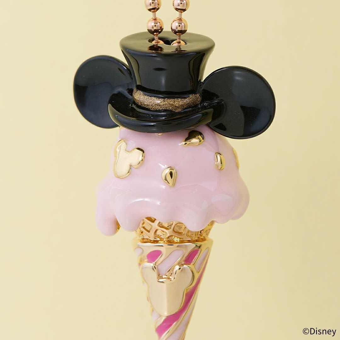Q-pot. ディズニー コラボ ミニー アイスクリーム ネックレス ミッキーマウス/ストロベリー アイスクリーム ネックレス【ディズニー