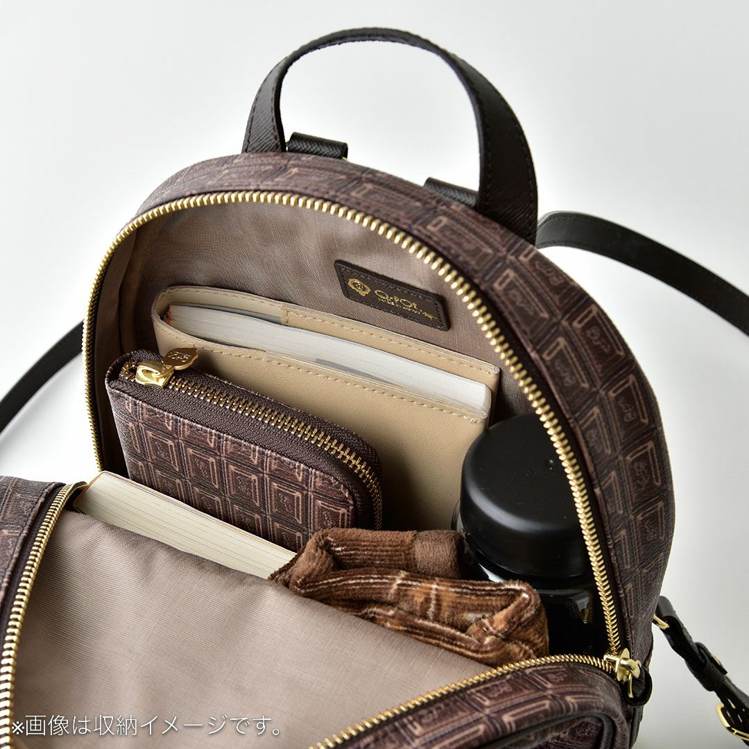 q-pot ホワイトチョコレート×ハニーレモン スモール バックパック チョコレート×ストロベリー スモール バックパック | Q-pot. ONLINE SHOP