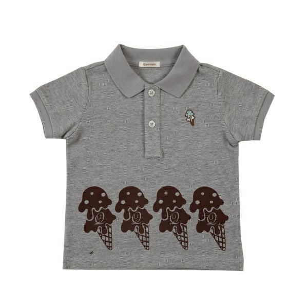残り1点】アイスるアイス baby ポロシャツ(グレー) | Q-pot. ONLINE SHOP