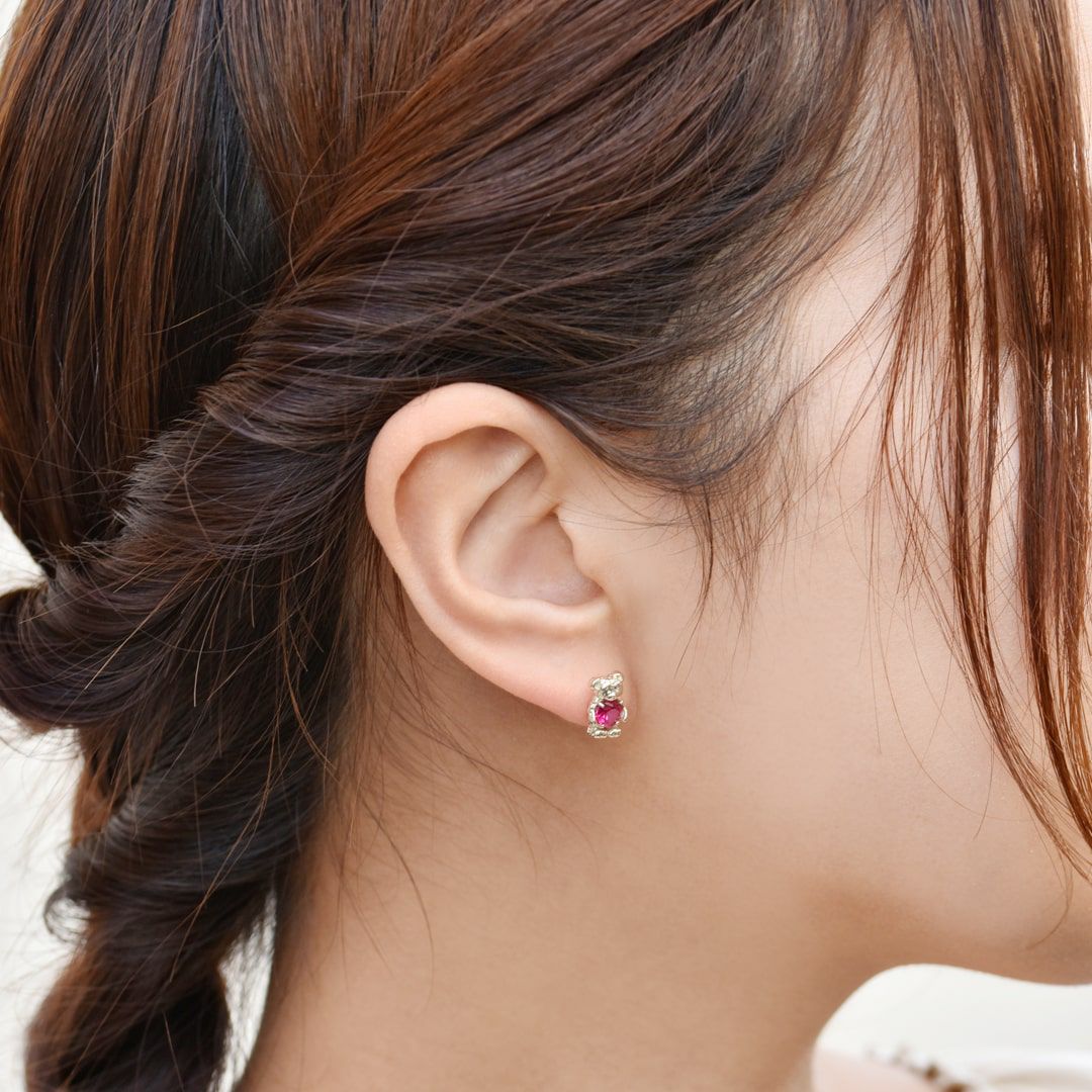 K10】テディベア ピアス | Q-pot. ONLINE SHOP