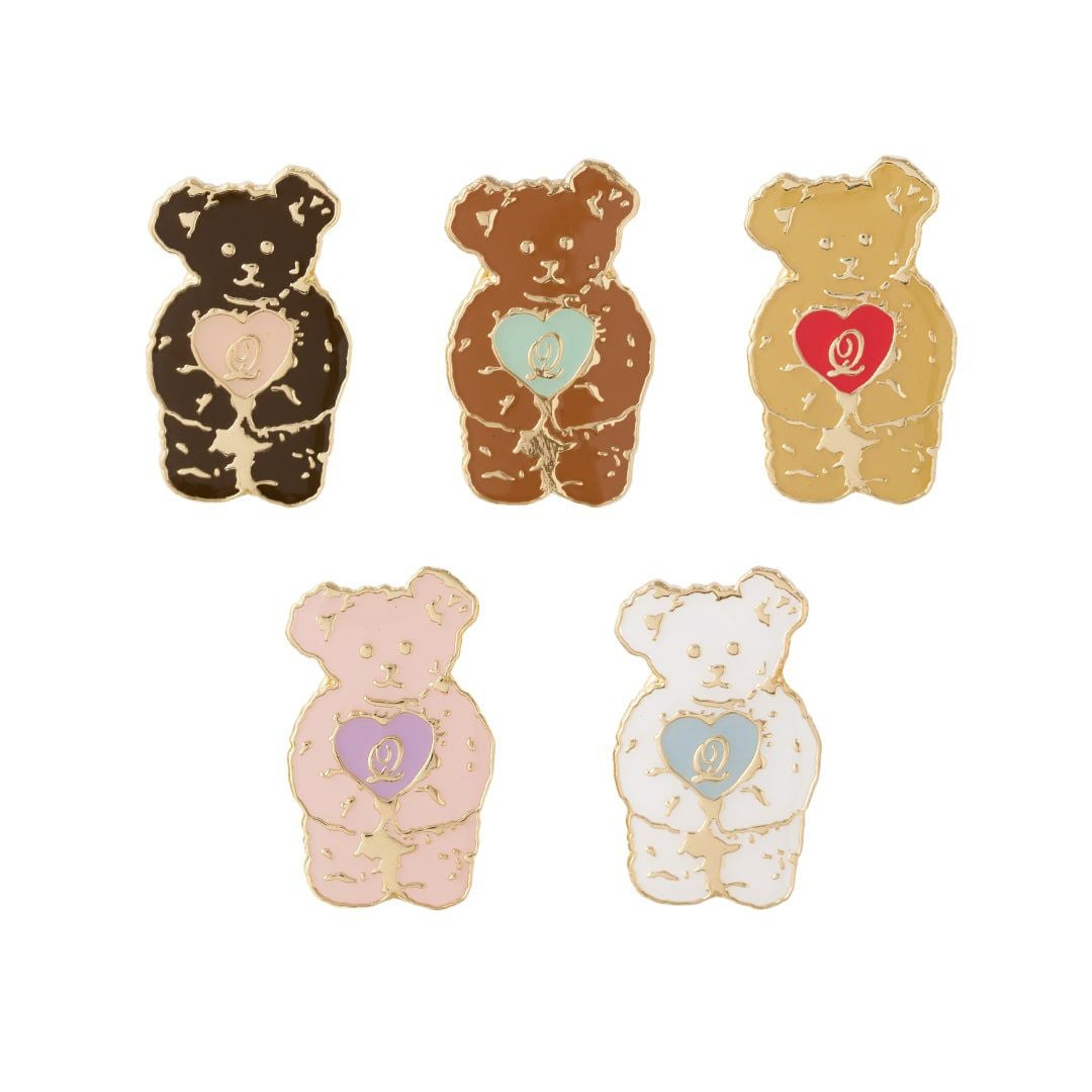 5種コンプリートセット】テディベアピンバッジ | Q-pot. ONLINE SHOP