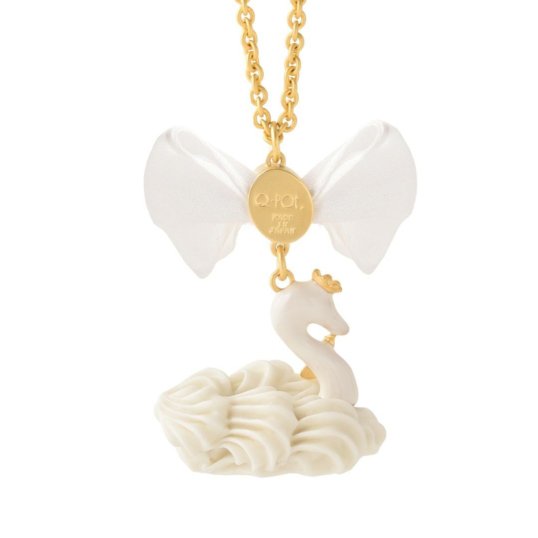 バレエコア スワン ホワイト リボン ネックレス