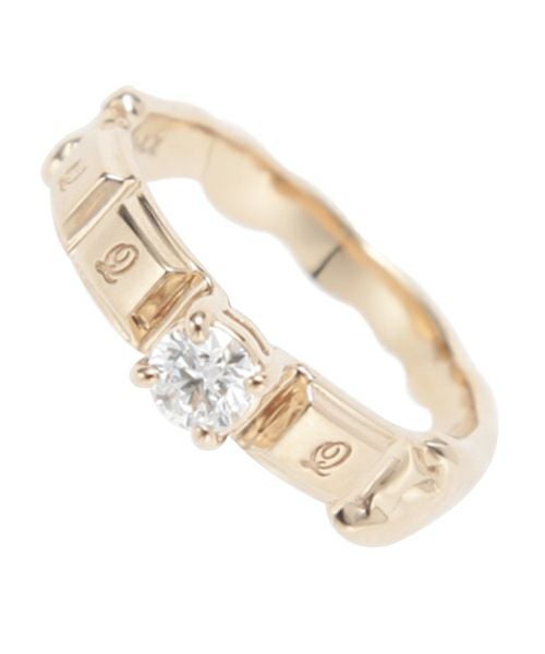 Q-POT. pt ダイヤモンドリングメルティーチョコレート0.254ct