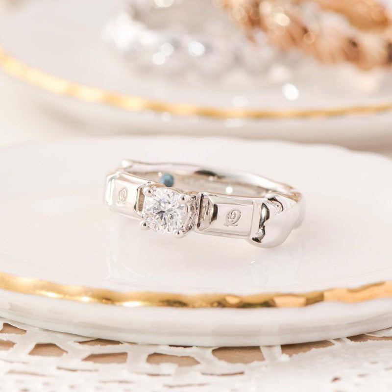 Q-POT. pt ダイヤモンドリングメルティーチョコレート0.254ct
