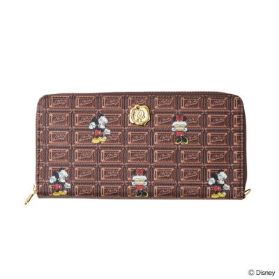 チョコレート ミッキー＆ミニー/ラウンドファスナーウォレット（財布 