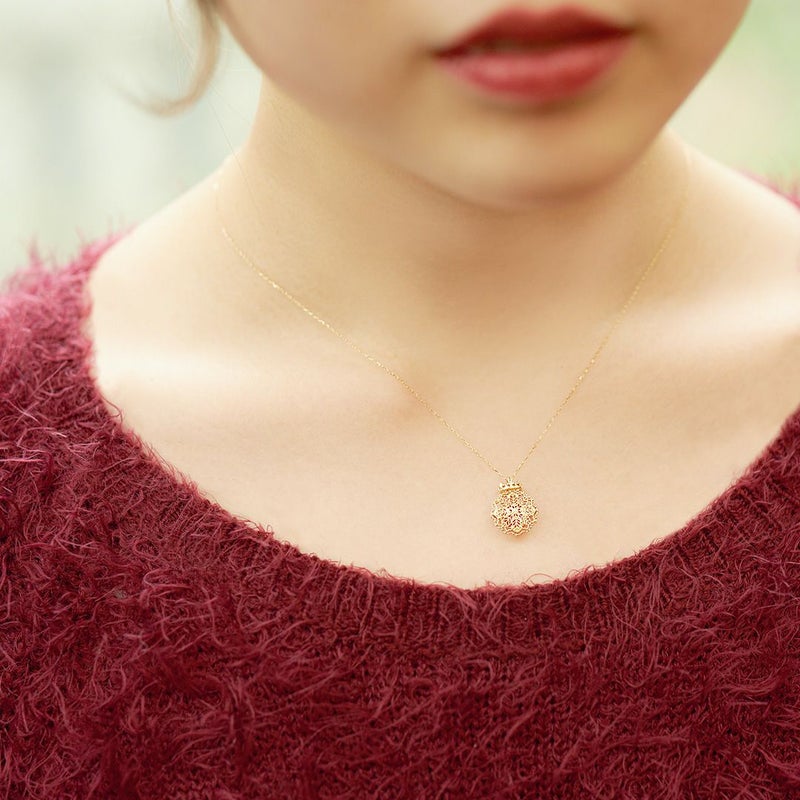 残り1点】K10 ガレット・デ・ロワ ネックレス | Q-pot. ONLINE SHOP
