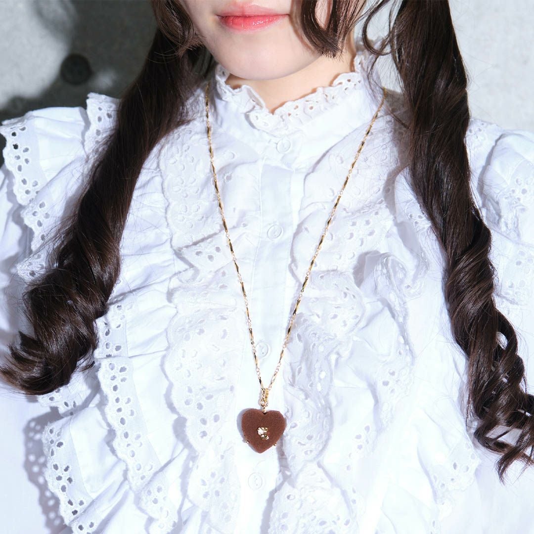 リュクスハートショコラ ネックレス(ブラウン) | Q-pot. ONLINE SHOP
