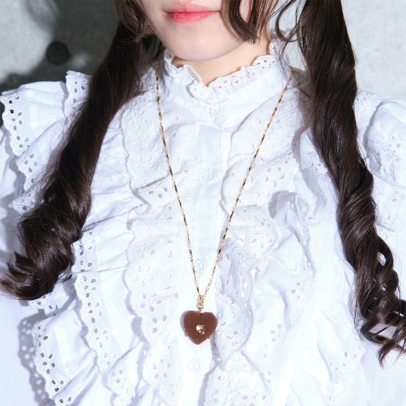 リュクスハートショコラ ネックレス(ブラウン) | Q-pot. ONLINE SHOP