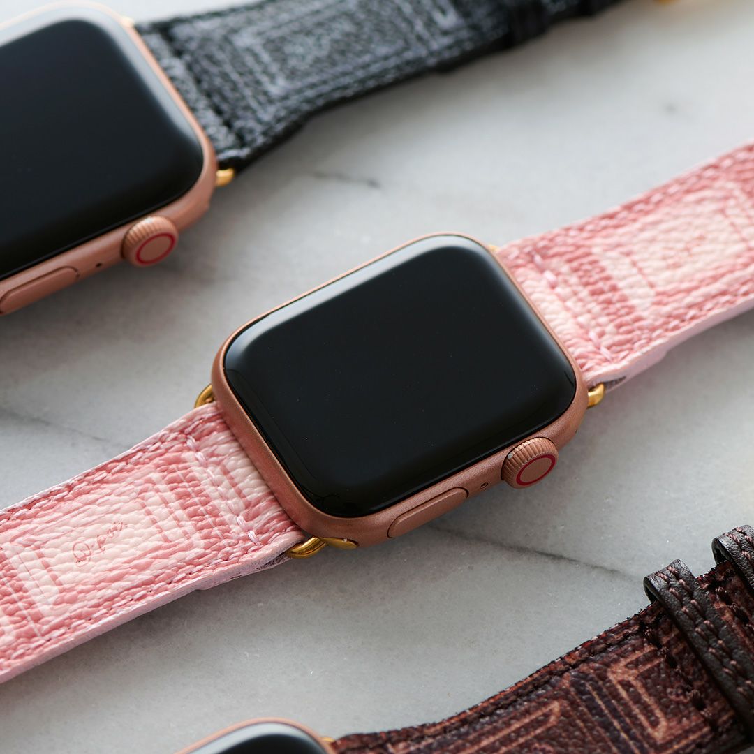 Apple Watch用 ストロべリーチョコレート レザーバンド（42～45mm対応