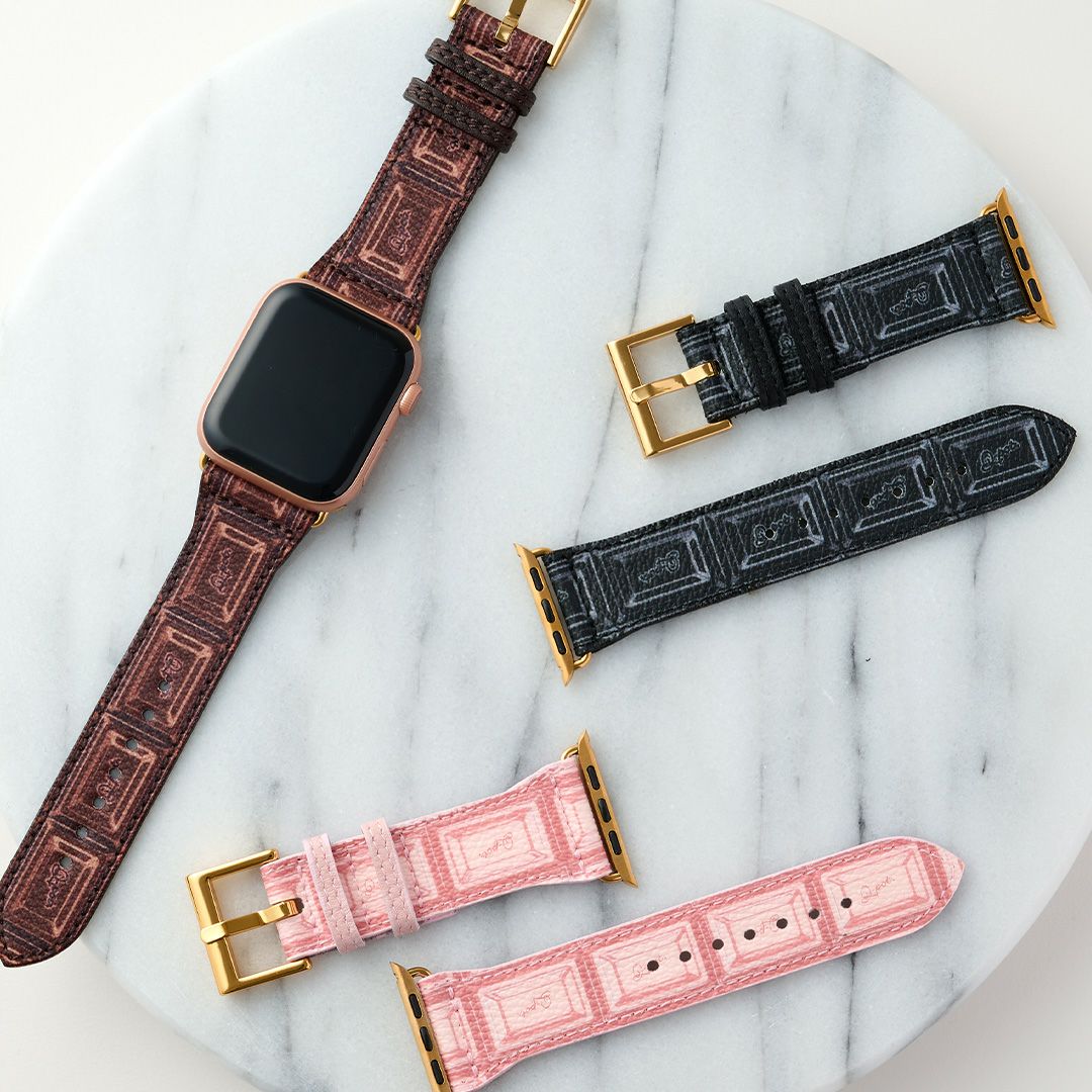 Apple Watch用 ストロべリーチョコレート レザーバンド（42～45mm対応