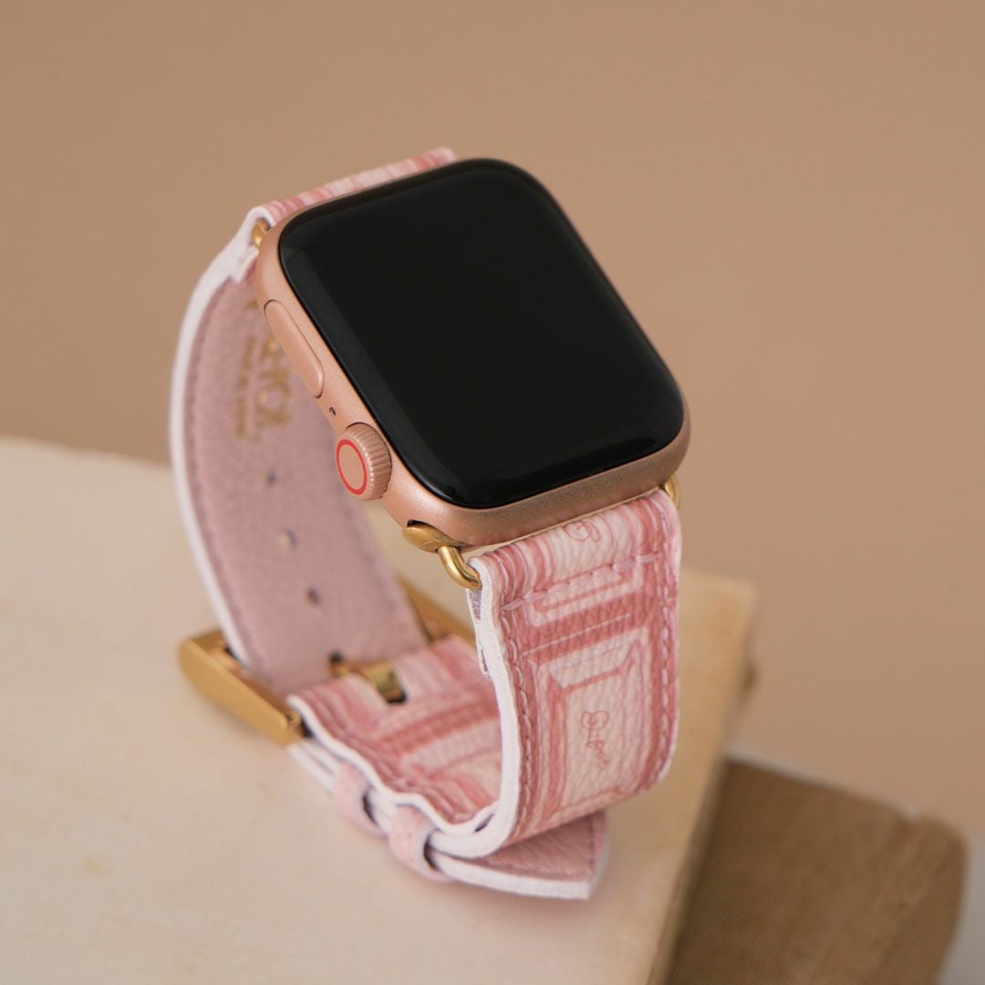 Apple Watch用 ストロべリーチョコレート レザーバンド（42～45mm対応
