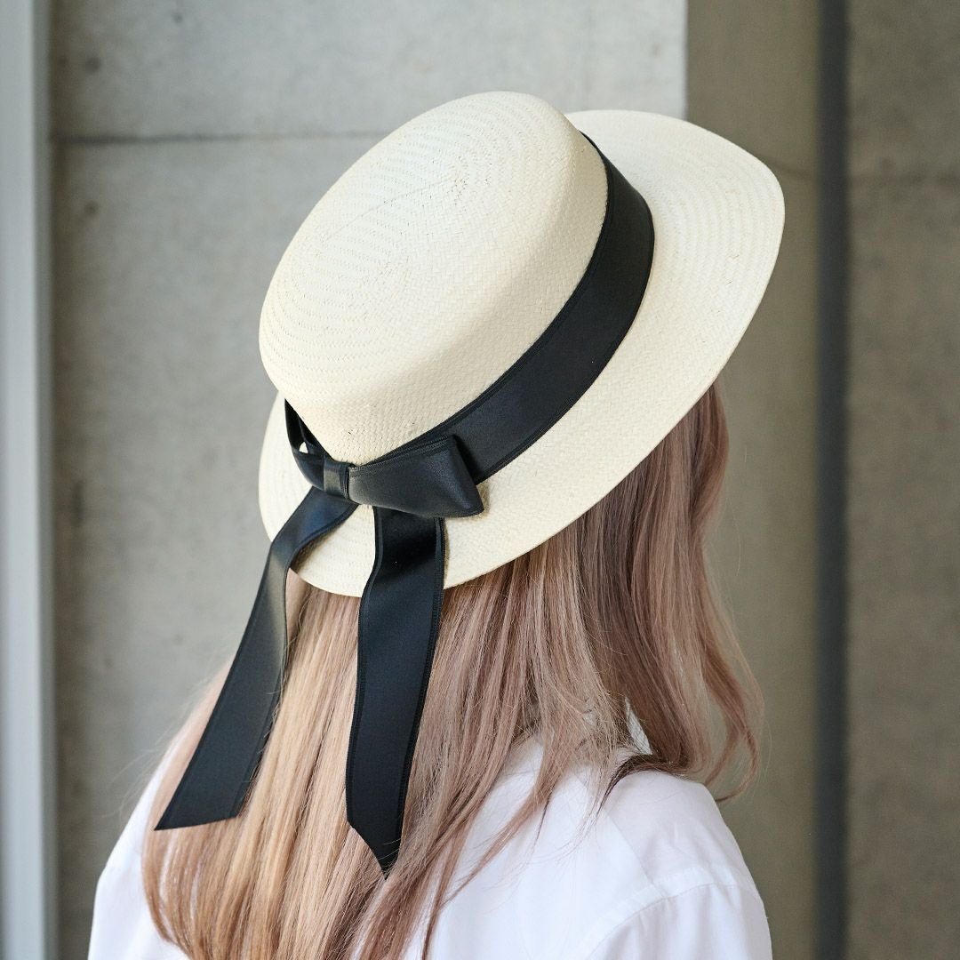 クラシック リボン カンカン帽（アイボリー） | Q-pot. ONLINE SHOP