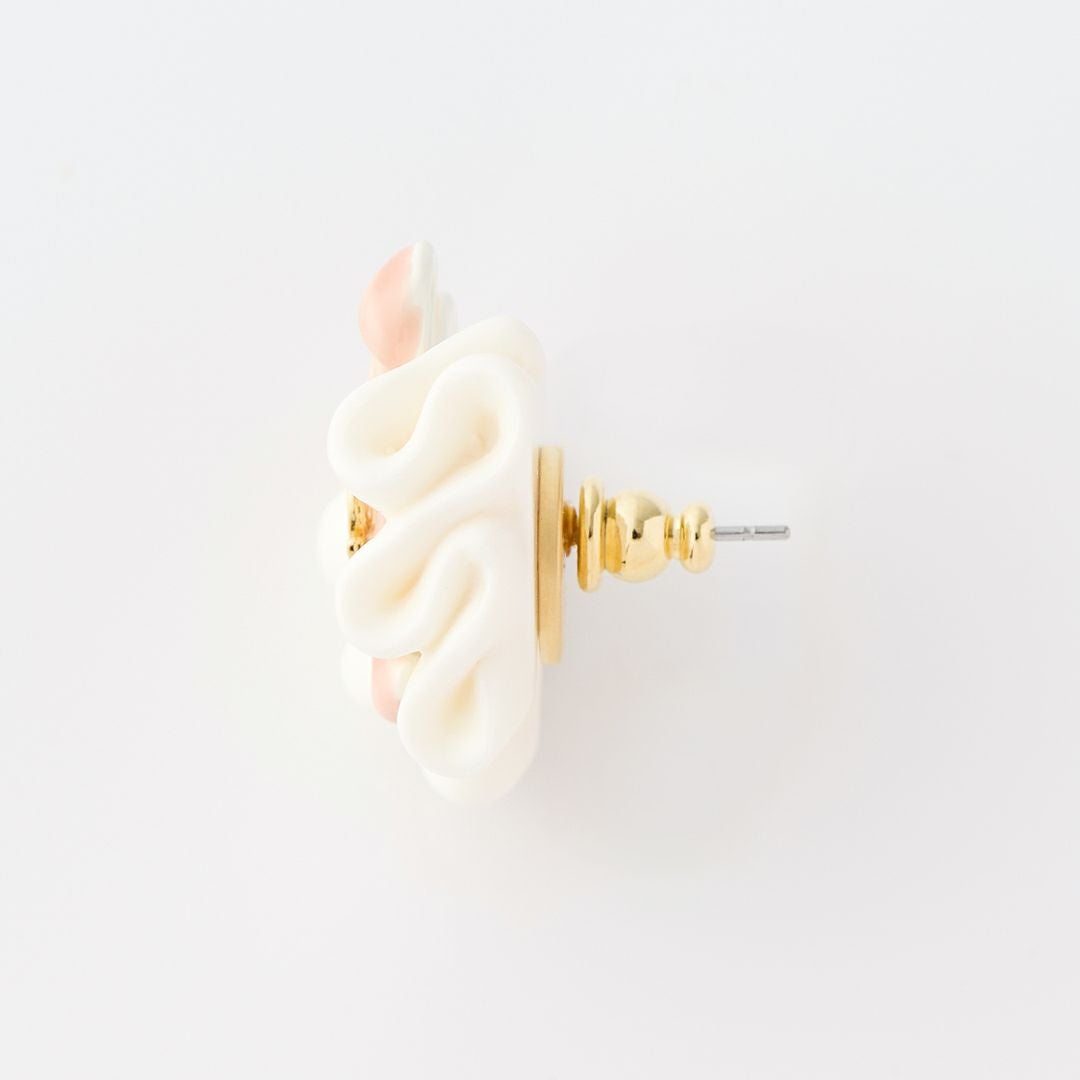 バレエコア フリル ピンク  ピアス