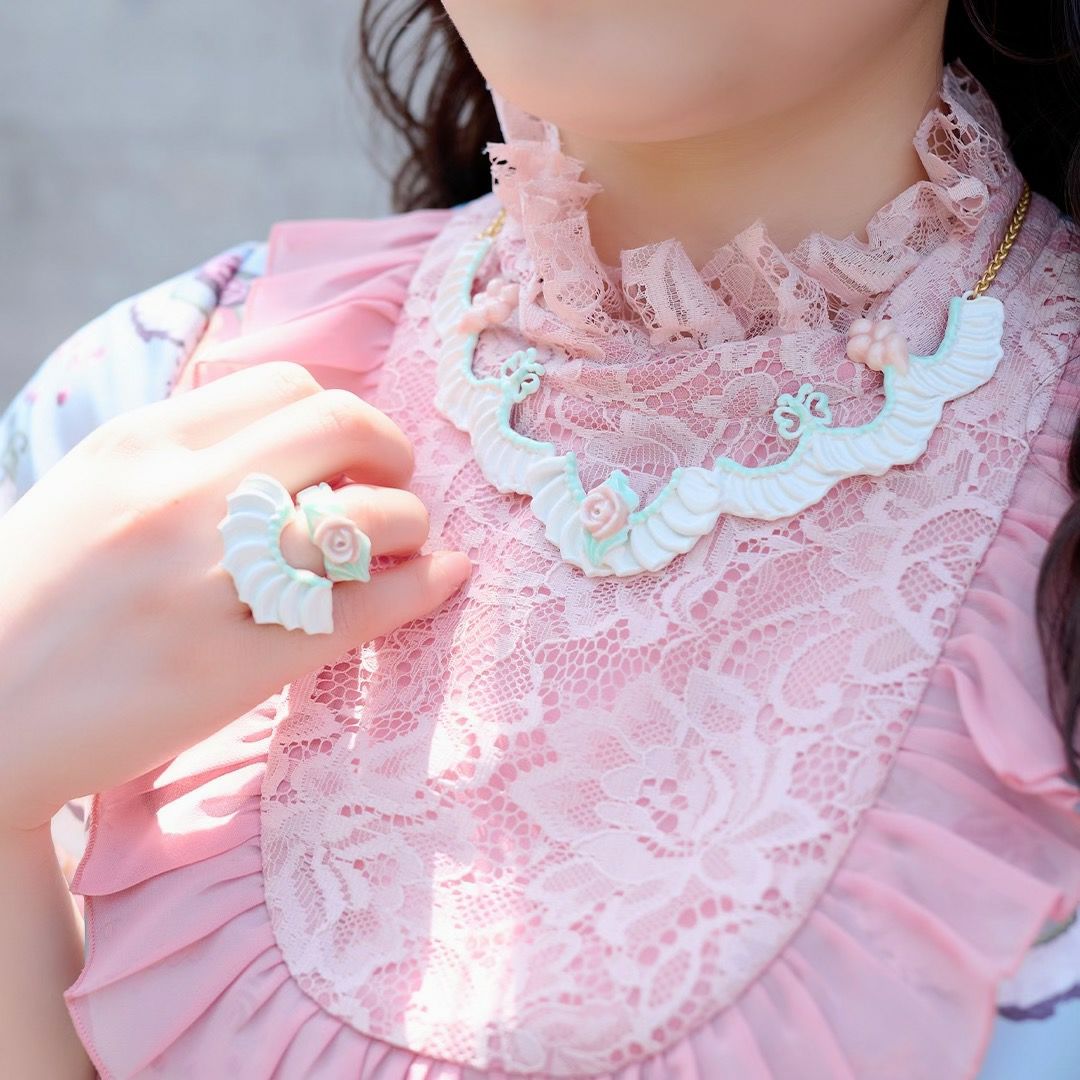 グルーデコ♡フリルリング フリルクリーム リング（ミント） | Q-pot. ONLINE SHOP