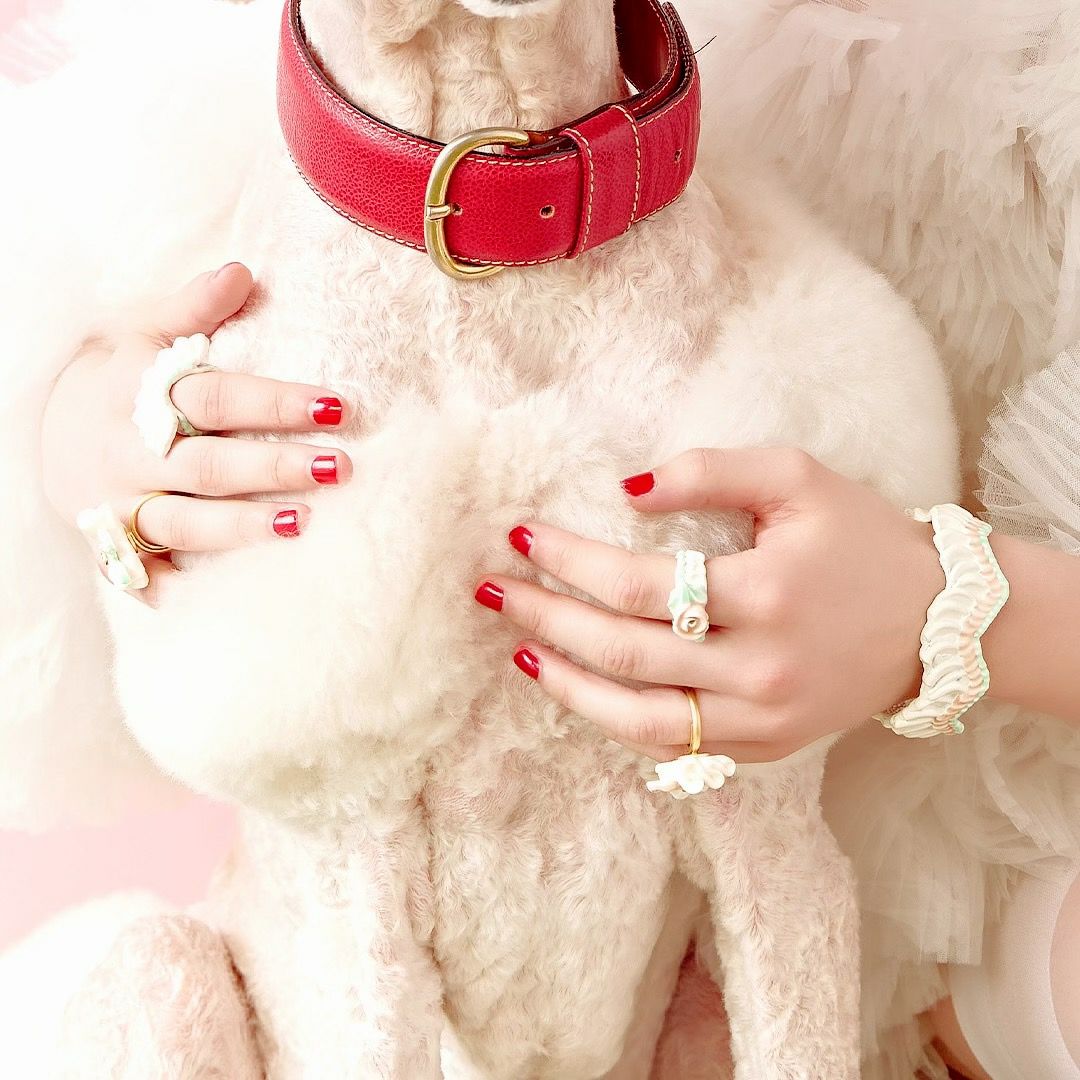 バレエコア フリル ミントグリーン リング