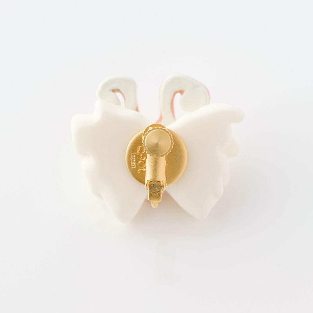 バレエコア フリル ピンク イヤリング