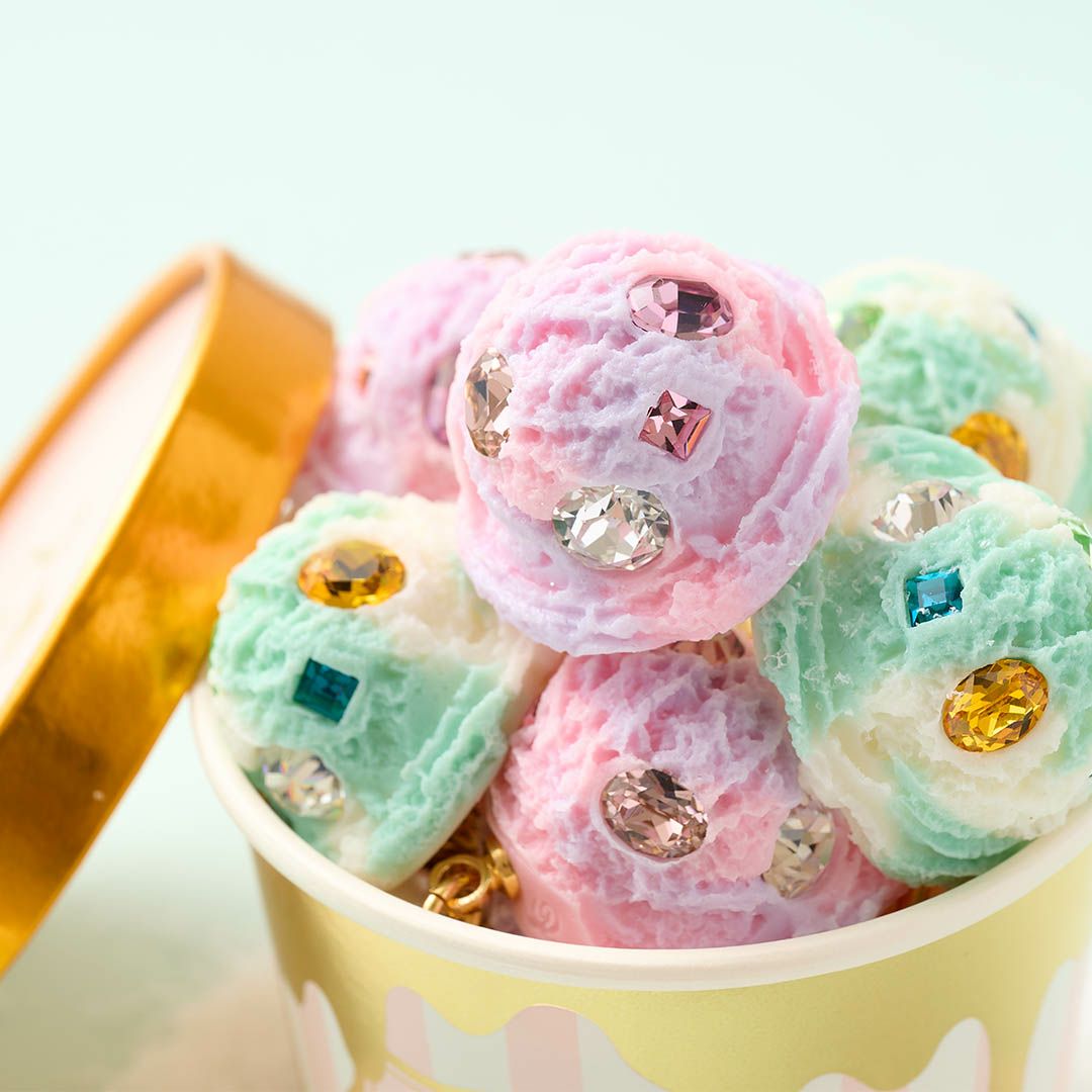キラキラ ミント＆バニラ アイスクリーム ヘアゴム | Q-pot. ONLINE SHOP