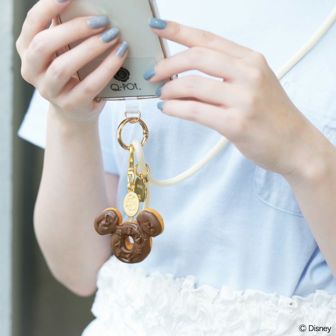 Disney Q-pot. ミッキーマウス ストラップ 残り1点】ミッキーマウス/メルティーチョコレート ドーナッツ バッグ