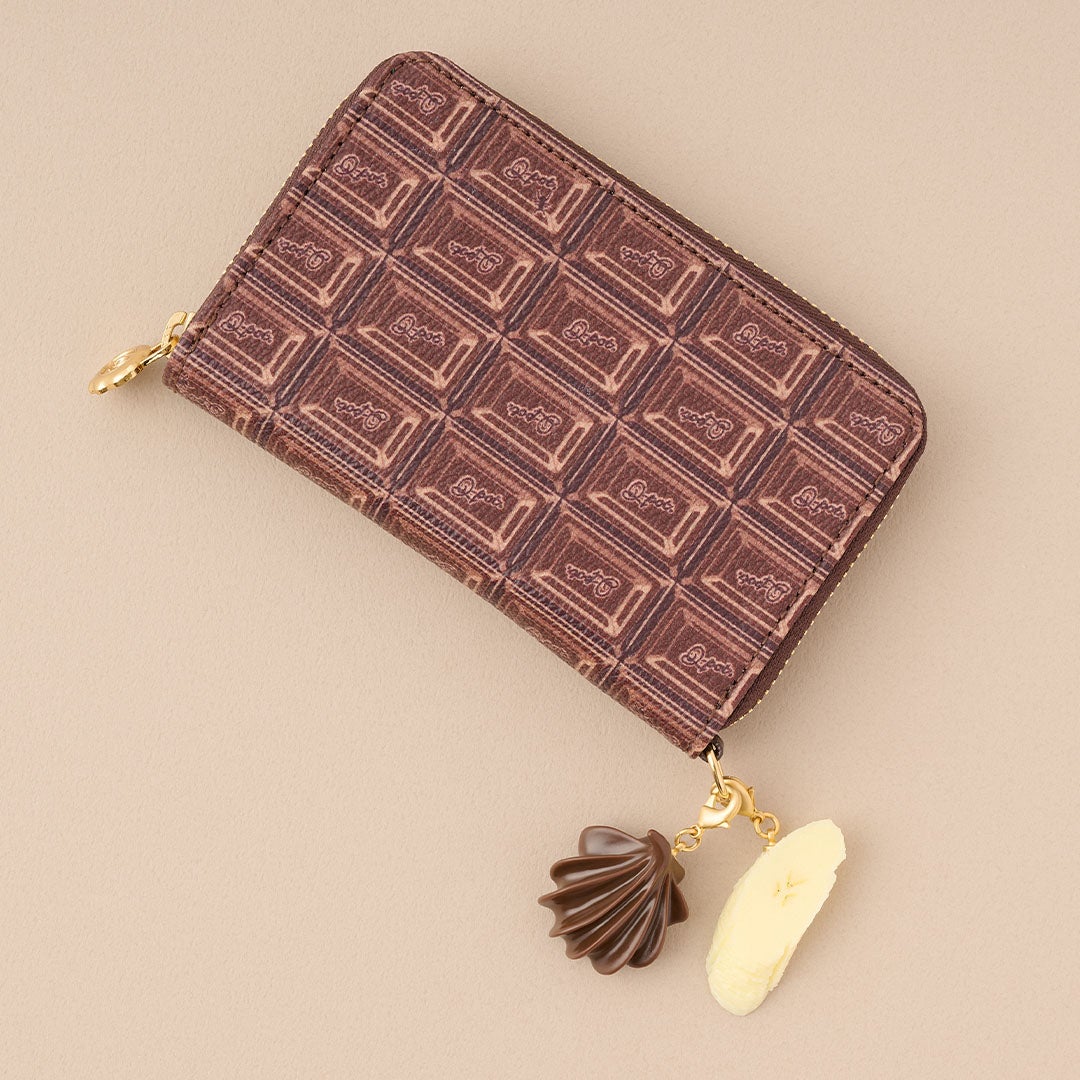 ビターチョコレート コンパクト ラウンドファスナー ウォレット（財布