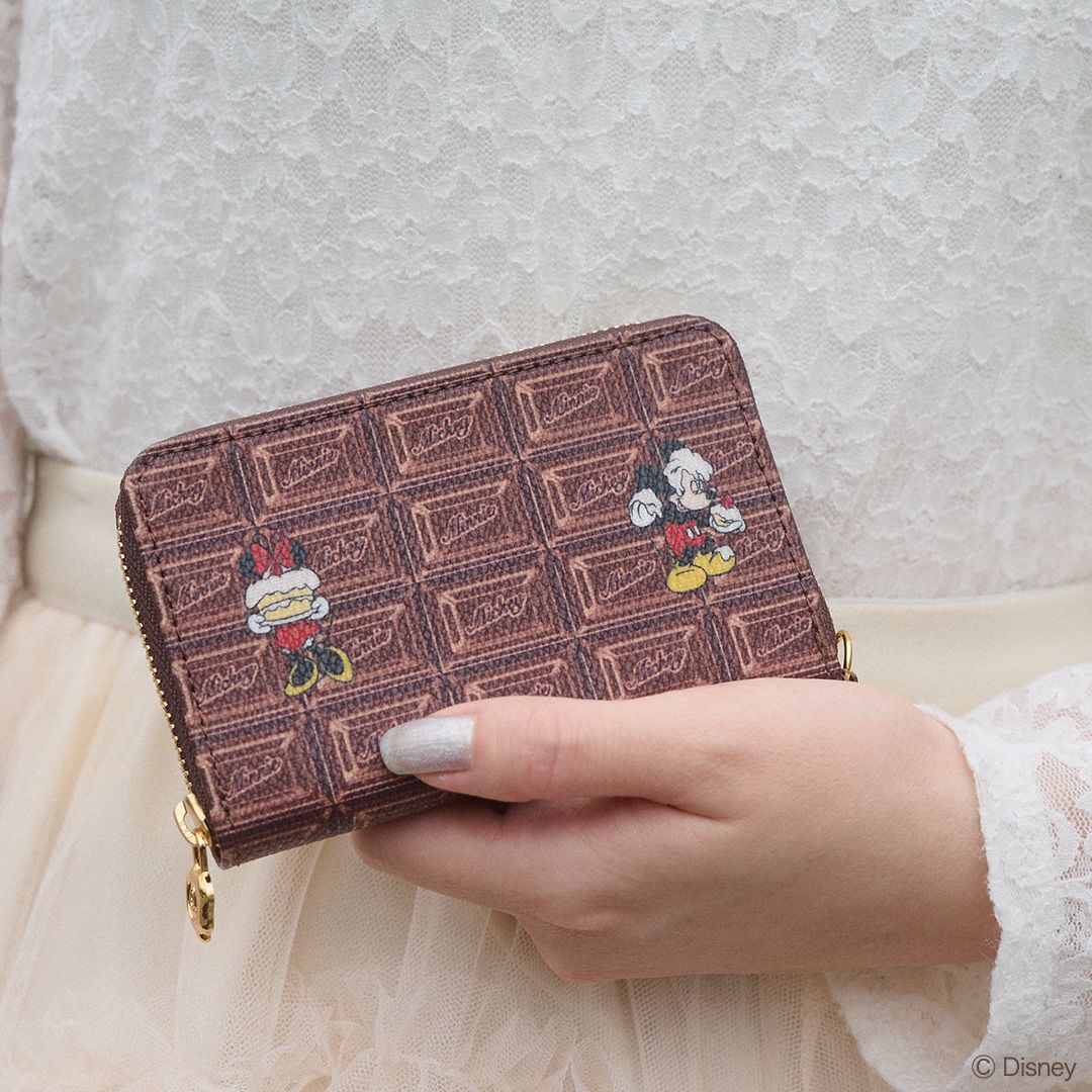 Q-pot 美品　チョコレート ミッキー＆ミニー/ショートウォレット チョコレート ミッキー＆ミニー/ショートウォレット（財布