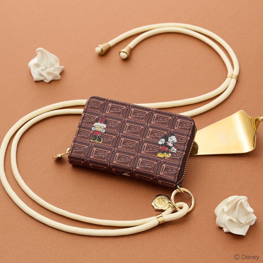 Q-pot 美品　チョコレート ミッキー＆ミニー/ショートウォレット チョコレート ミッキー＆ミニー/ショートウォレット（財布