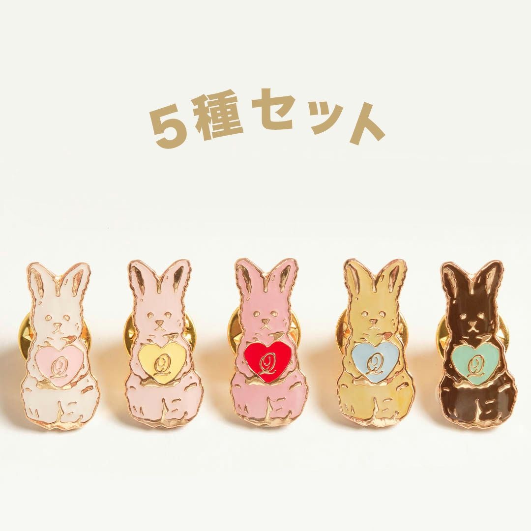 5種コンプリートセット】ラビットピンバッジ | Q-pot. ONLINE SHOP