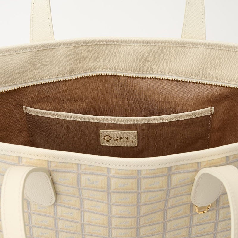 ホワイトチョコレート ジップトートバッグ | Q-pot. ONLINE SHOP