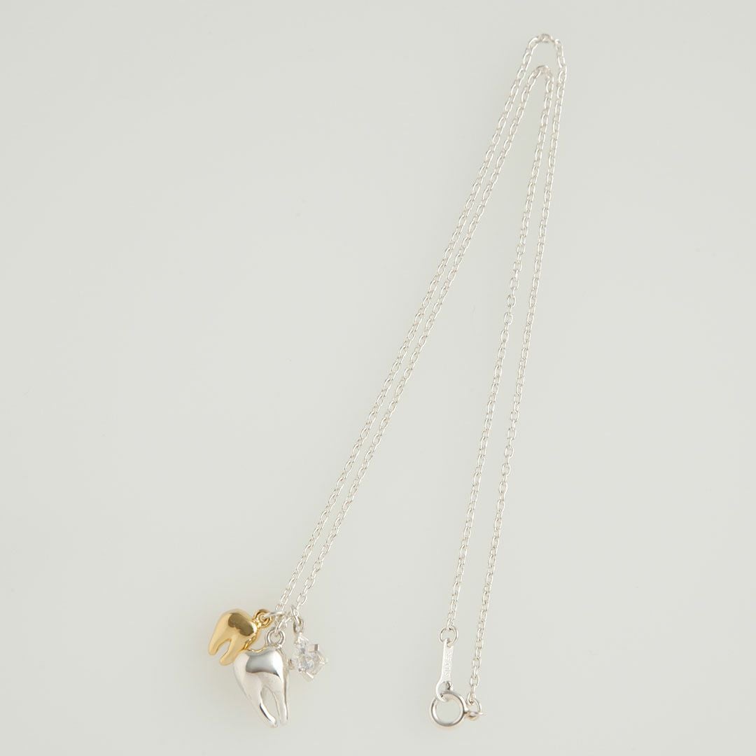 シルバー925】ウィズダムトゥース コンビ ネックレス | Q-pot. ONLINE SHOP
