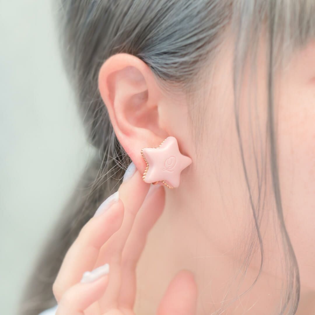 エトワールショコラ 星 イヤリング ピンク