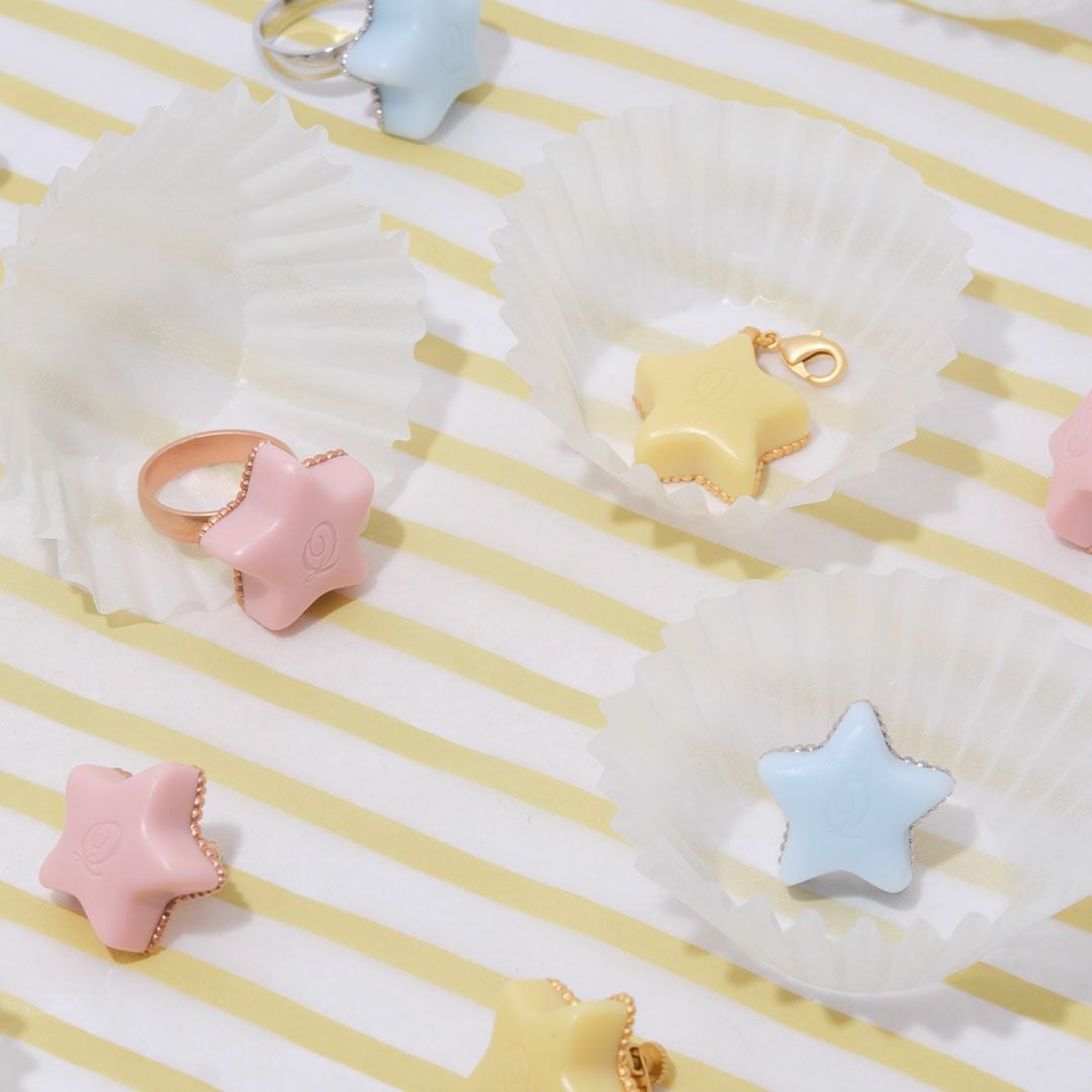 エトワールショコラ 星 イヤリング イエロー