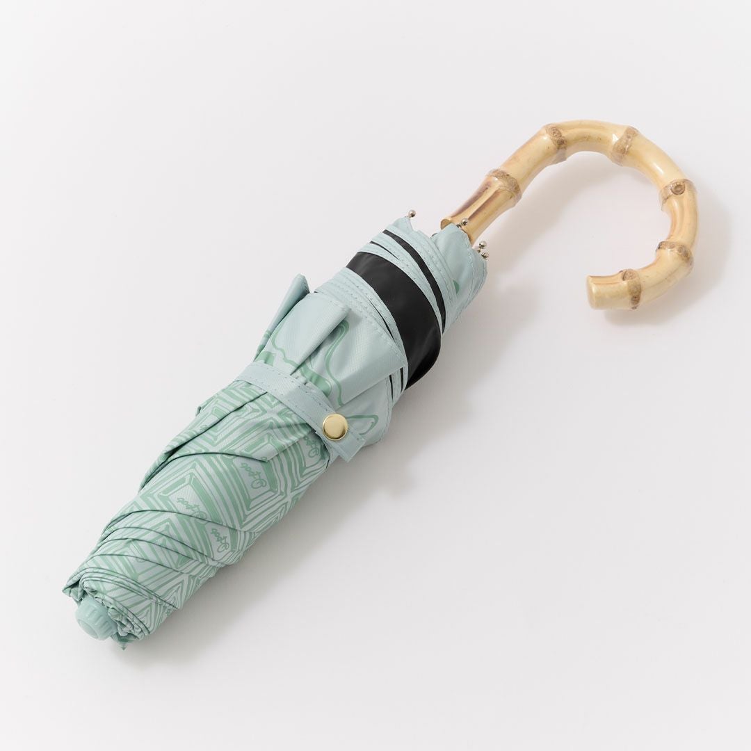 チョコミント　折りたたみ傘　晴れ雨兼用 99.9%以上