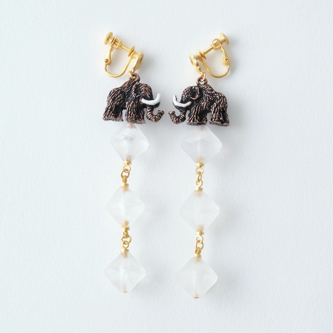 氷河期　マンモス　イヤリング