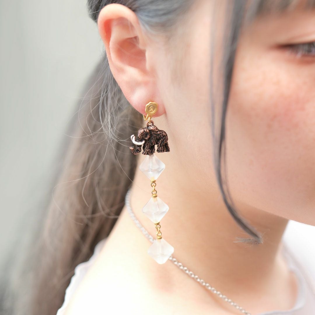 氷河期　マンモス　イヤリング